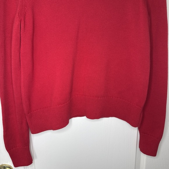 Vineyard Vines Red Small Preppy Classic Crew Neck Sweater - Picture 3 of 8